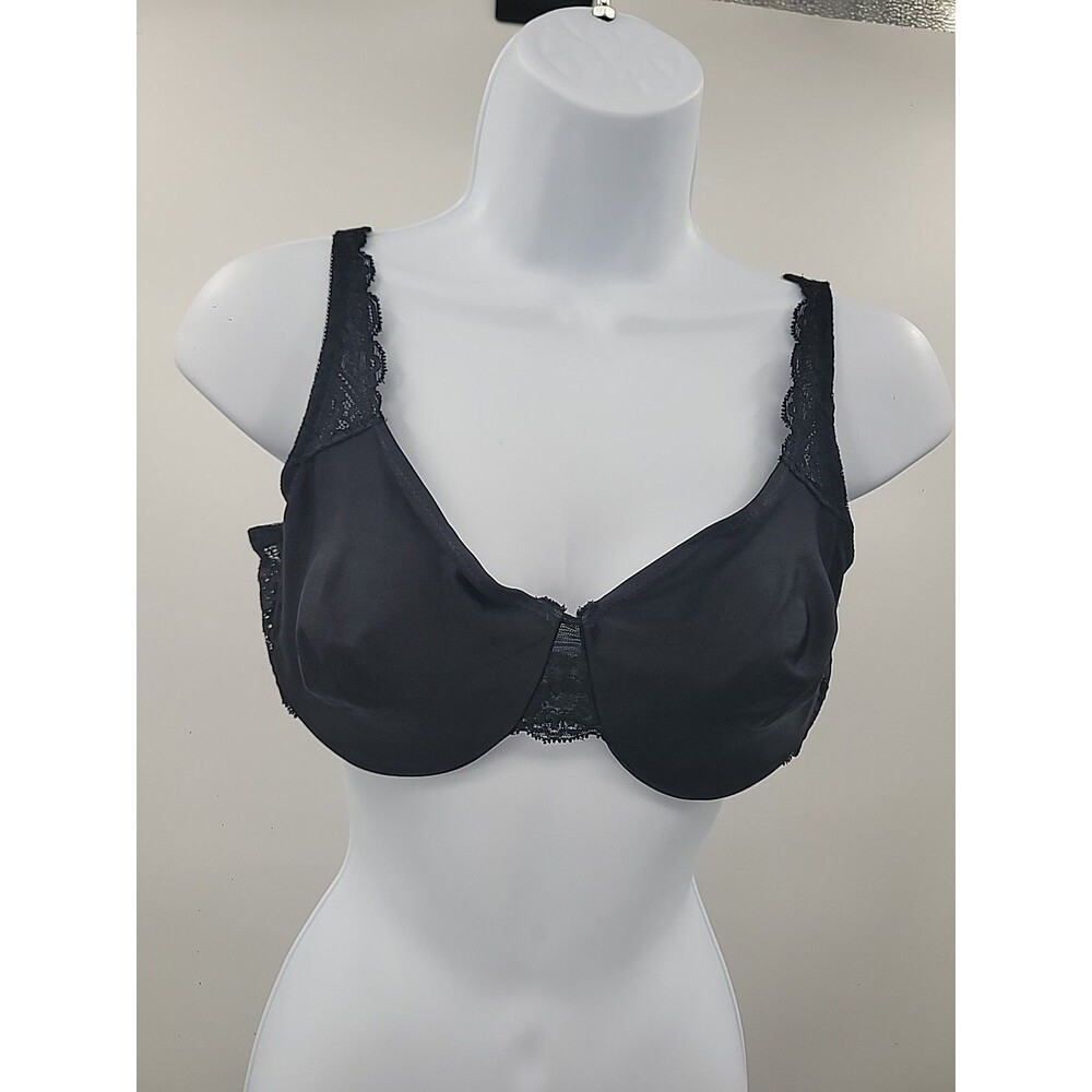 Natori Black Lace Underwire Bra Sz 38D